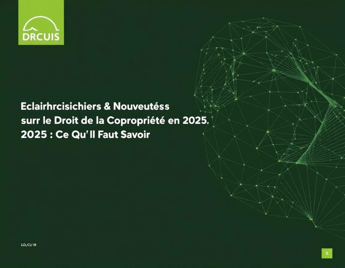 Éclaircissements et Nouveautés sur le Droit de la Copropriété en 2025 : Ce Qu'il Faut Savoir